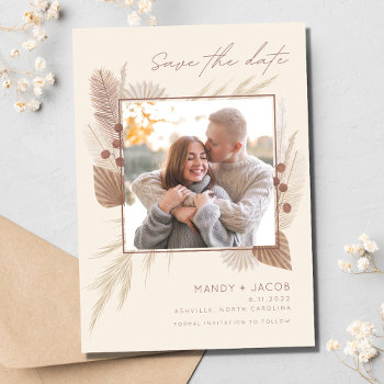 Rustic Photo Fall Wedding  Save The Date by stylelily at Zazzle