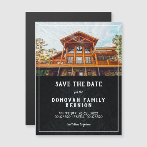 Rustic Photo Family Reunion Save the Date Magnetic Invitation