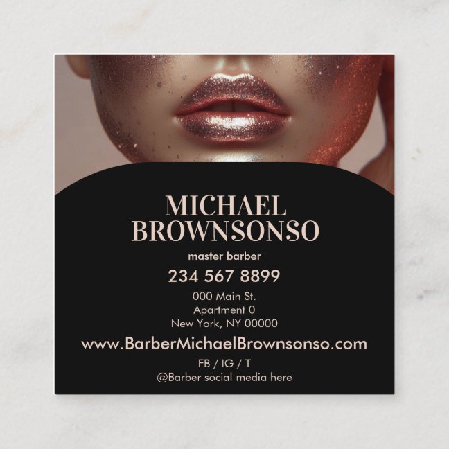 Rustic Photo for Hair Stylists & Makeup Artists Square Business Card