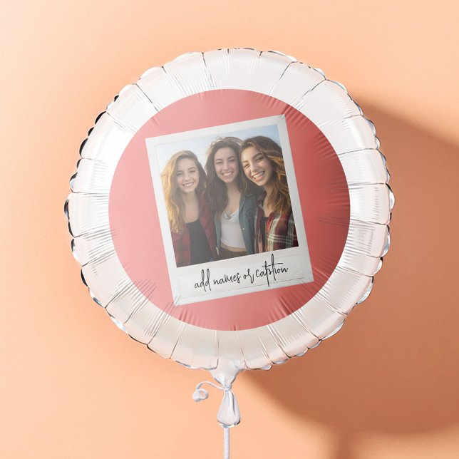 Rustic Photo Frame with Color Background and Text Balloon (Personalized Photo Balloon)