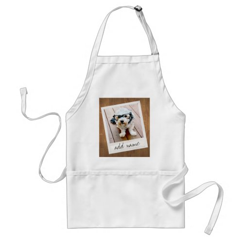 Rustic Photo Frame with Square Instagram and Wood Adult Apron