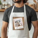 Rustic Photo Frame with Square Instagram and Wood Adult Apron<br><div class="desc">A vintage and trendy design with a retro picture border that you can add your favorite selfie or portrait of a friend. Use a square photo to create a unique and personal gift or keep the hipster puppy and make a trendy keepsake. If you need to adjust the pictures, click...</div>