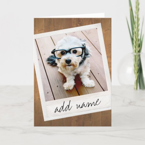 Rustic Photo Frame with Square Instagram and Wood Card