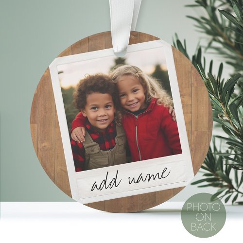 Rustic Photo Frame with Square Instagram and Wood Ornament