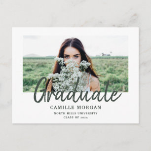 Rustic Photo Graduation Announcement 2025 Postcard