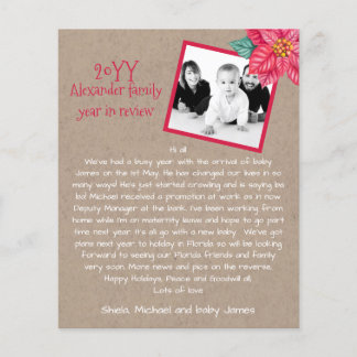 Rustic Photo Holidays Year In Review Kraft Look