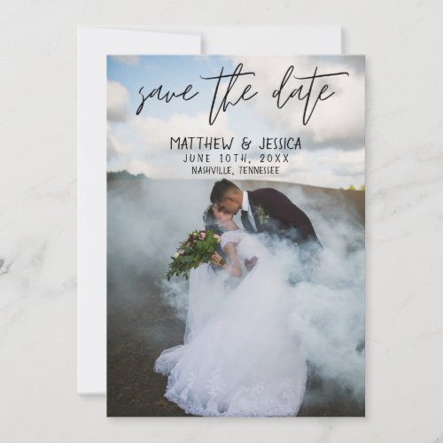 Rustic Photo Mountains Save the Date