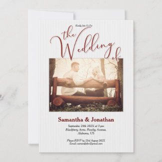 Rustic Photo Personalized Wedding Invitation