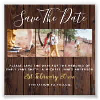 Rustic PHOTO Save the Date Wedding Bargain Budget