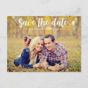 Rustic Photo Wedding Save the Date Card