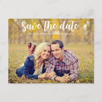 Rustic Photo Wedding Save The Date Card by My_Wedding_Bliss at Zazzle