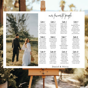Rustic Photo Wedding Seating Chart Foam Board