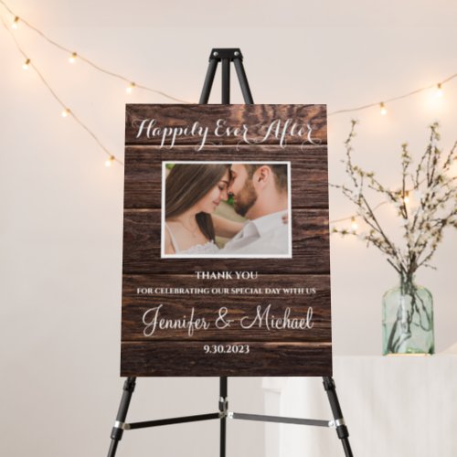 Rustic Photo Wedding Sign  Guestbook Board
