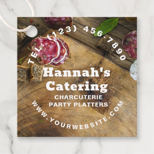 Rustic Photo Wooden Board Charcuterie Catering Favor Tags