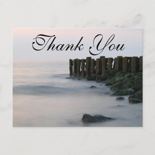 Rustic Pier on the Beach  Thank You Card