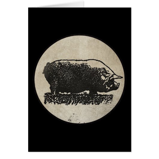 Rustic Pig Etching Cards (Front)