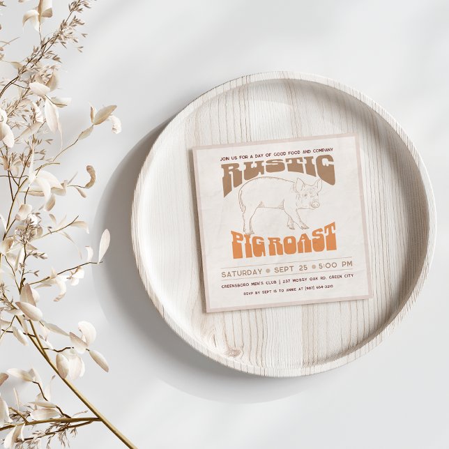 Rustic Pig Roast Invitation (Creator Uploaded)