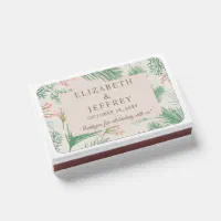 Elegant Blue Green Ginger Jar Wedding Crest Matchboxes