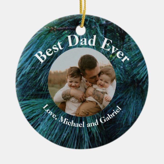 rustic pine ceramic ornament (Front)