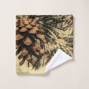 Rustic Pine Cone Design Bath Towel Set