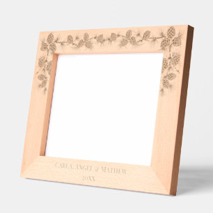 RUSTIC PINE CONES 10 x 8 PERSONALIZED PICTURE Engraved Frames