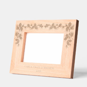 RUSTIC PINE CONES 7 x 5 PERSONALIZED  PICTURE Engraved Frames