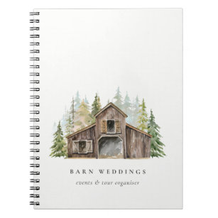 Rustic Pine Forest Barnyard Event Holiday Home Notebook