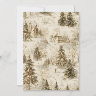 Rustic Pine Forest Invitation Background Vintage