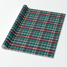 Rustic Pine Green & Wine Red Plaid Checkered