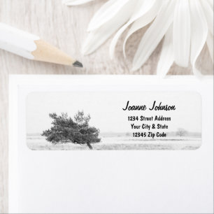 Rustic Pine tree country return address Label