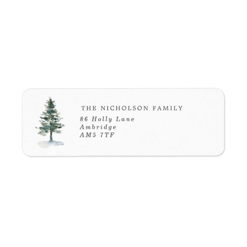 Rustic Pine Tree Family Label