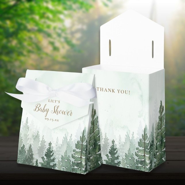 Rustic Pine Tree Forest Baby Shower Favor Boxes (Rustic Pine Tree Forest Baby Shower Favor Boxes)
