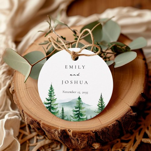 Rustic Pine Tree Forest Wedding Favor Tags