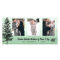Rustic Pine Tree Mint 3-Photo Collage Greeting