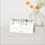 Rustic pine trees acorns winter Christmas  Place Card<br><div class="desc">For more advanced customization of this design,  simply select the "Customize It" button above!</div>