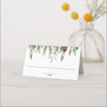 Rustic pine trees acorns winter Christmas  Place Card<br><div class="desc">For more advanced customization of this design,  simply select the "Customize It" button above!</div>