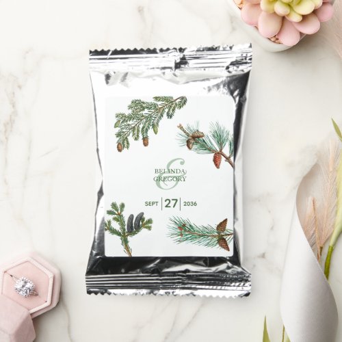 Rustic Pine Trees Forest Greenery Wedding  Coffee Drink Mix