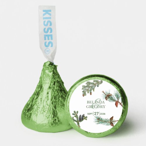 Rustic Pine Trees Forest Greenery Wedding  Hersheys Kisses