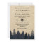 Rustic Pine Trees Kraft Winter Wedding Invitation
