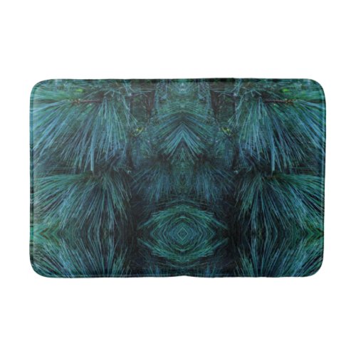 Rustic Pine trees  pine forest  green conifers  Bath Mat