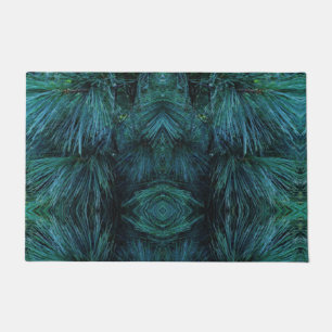 Rustic Pine trees pine forest green conifers Doormat