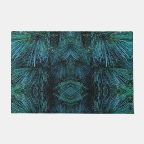 Rustic Pine trees  pine forest  green conifers  Doormat