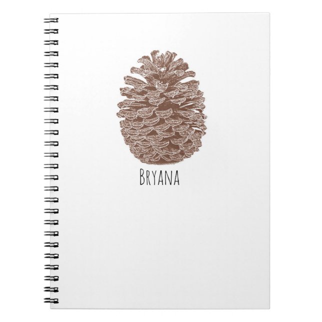 Rustic Pine Trees Simple Country Nature Notebook (Front)