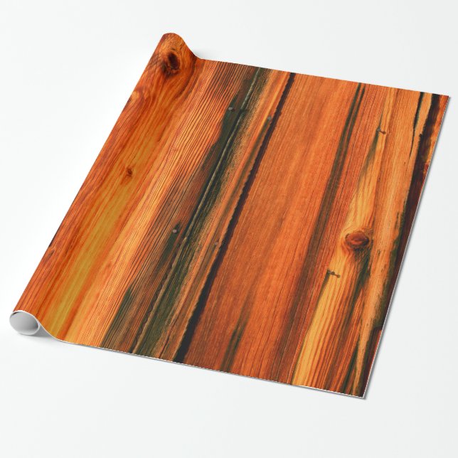 rustic pine wood boards wrapping paper (Unrolled)