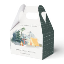 Rustic Pine Woods Camping Mountain Baby Shower Favor Boxes