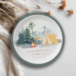 Rustic Pine Woods Camping Mountain Bridal Shower Paper Plates<br><div class="desc">For any further customisation or any other matching items,  please feel free to contact me at yellowfebstudio@gmail.com</div>