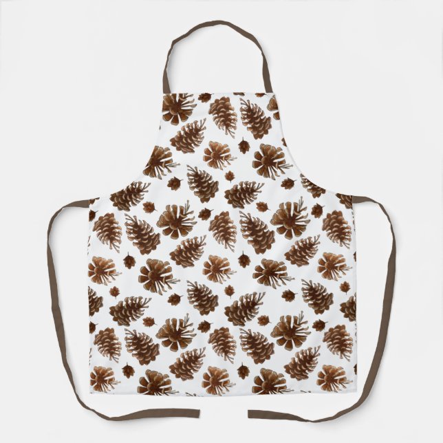 Rustic Pinecone  All-Over Print Apron (Front)