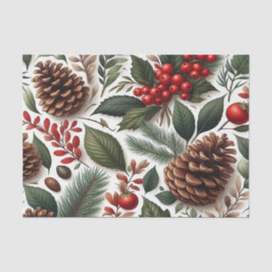 Rustic Pinecone Christmas Tissue Paper