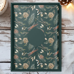 Rustic Pinecone & Evergreen Christmas Tissue Paper
