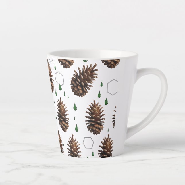 Rustic Pinecone Small Latte Mug | Woodland Holiday (Right)